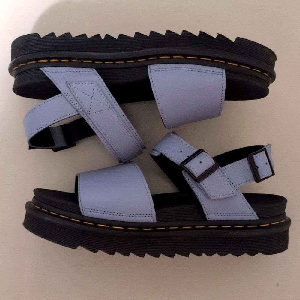 Dr. Martens voss strap sandals, zen blue pisa, size 10, EUC